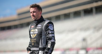 HAMPTON, GEORGIA - FEBRUARY 21: Frankie Muniz #33 driver of the NUGGETTRAP.COM Ford looks on during qualifying for the NASCAR Craftsman Truck Series Fr8 208 at Atlanta Motor Speedway on February 21, 2025 in Hampton, Georgia. (Photo by Jonathan Bachman/Getty Images) | Getty Images