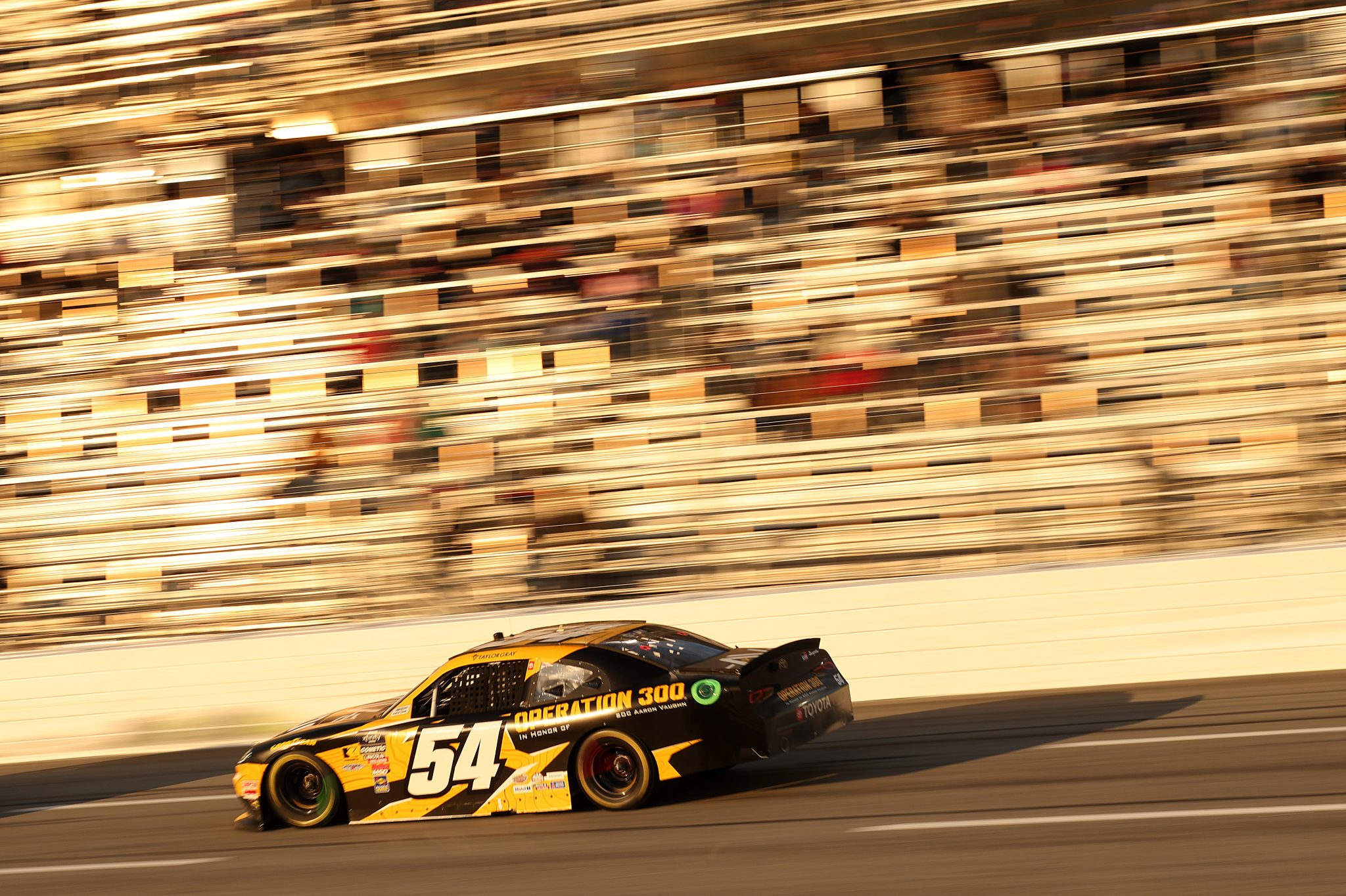 HAMPTON, GEORGIA - FEBRUARY 22: Taylor Gray, driver of the #54 Operation 300 Toyota, drives during the NASCAR Xfinity Series Bennett Transportation and Logistics 250 at Atlanta Motor Speedway on February 22, 2025 in Hampton, Georgia. (Photo by Chris Graythen/Getty Images) | Getty Images