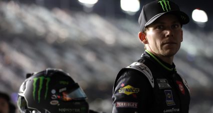 DAYTONA BEACH, FLORIDA - FEBRUARY 12: Riley Herbst, driver of the #35 Monster Energy/Zero Sugar Toyota looks on during qualifying for the NASCAR Cup Series Daytona 500 at Daytona International Speedway on February 12, 2025 in Daytona Beach, Florida. (Photo by Meg Oliphant/Getty Images) | Getty Images