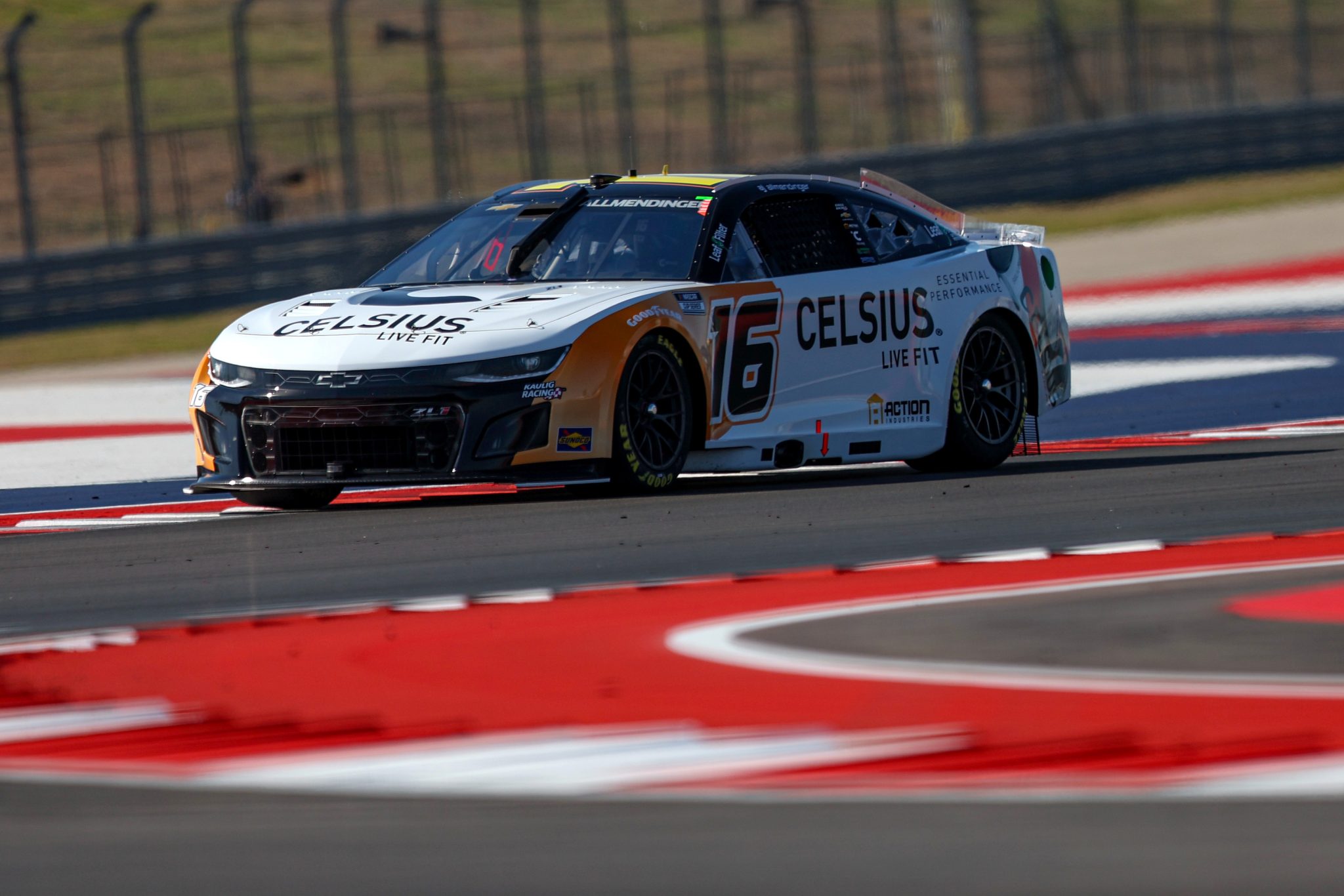 AUSTIN, TEXAS - MARCH 01: AJ Allmendinger, driver of the #16 Celsius Chevrolet, drives during practice for the NASCAR Cup Series EchoPark Automotive Grand Prix at Circuit of The Americas on March 01, 2025 in Austin, Texas. (Photo by Meg Oliphant/Getty Images) | Getty Images