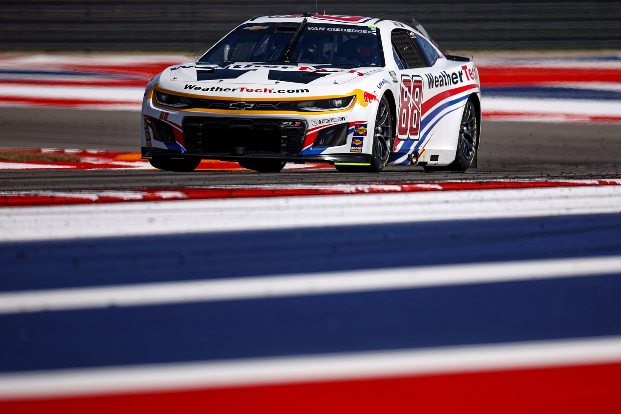 AUSTIN, TEXAS - MARCH 01: Shane Van Gisbergen, driver of the #88 WeatherTech Chevrolet, drives during qualifying for the NASCAR Cup Series EchoPark Automotive Grand Prix at Circuit of The Americas on March 01, 2025 in Austin, Texas. (Photo by James Gilbert/Getty Images) | Getty Images