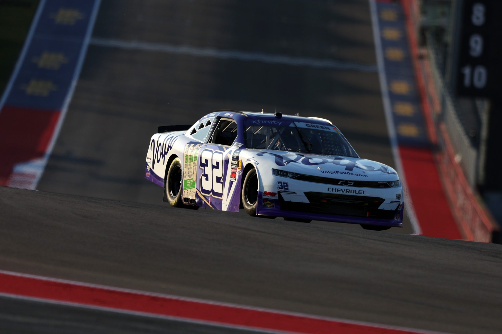 AUSTIN, TEXAS - FEBRUARY 28: Austin Green, driver of the #32 Volpi Chevrolet, drives during practice for the NASCAR Xfinity Series Focused Health 250 at Circuit of The Americas on February 28, 2025 in Austin, Texas. (Photo by Meg Oliphant/Getty Images) | Getty Images