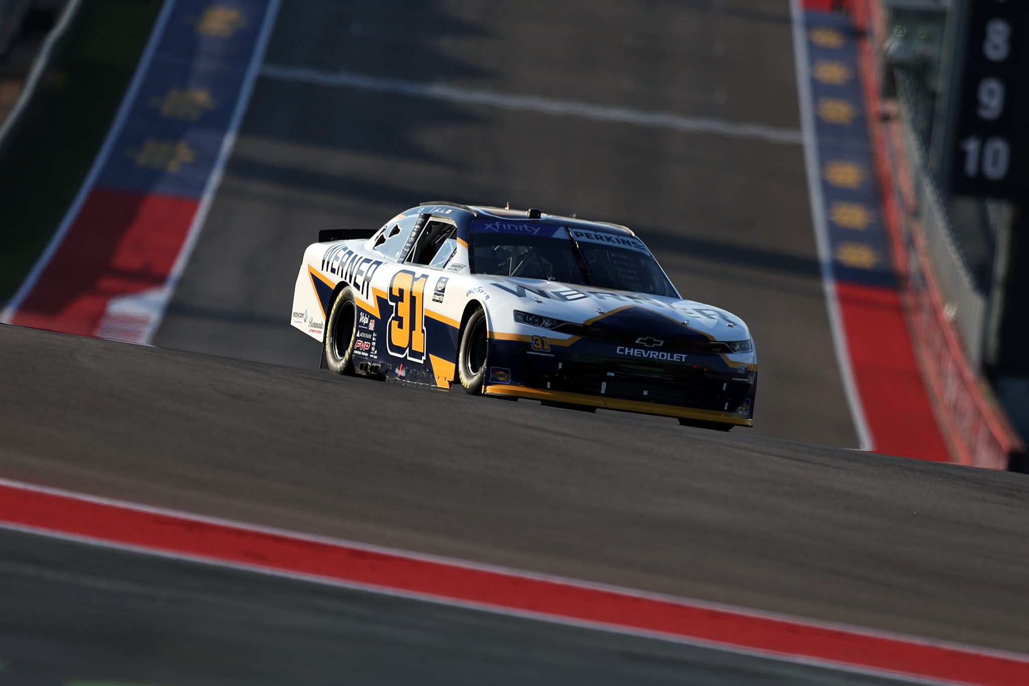 AUSTIN, TEXAS - FEBRUARY 28: Blaine Perkins, driver of the #31 WERNER Chevrolet, drives during practice for the NASCAR Xfinity Series Focused Health 250 at Circuit of The Americas on February 28, 2025 in Austin, Texas. (Photo by Meg Oliphant/Getty Images) | Getty Images