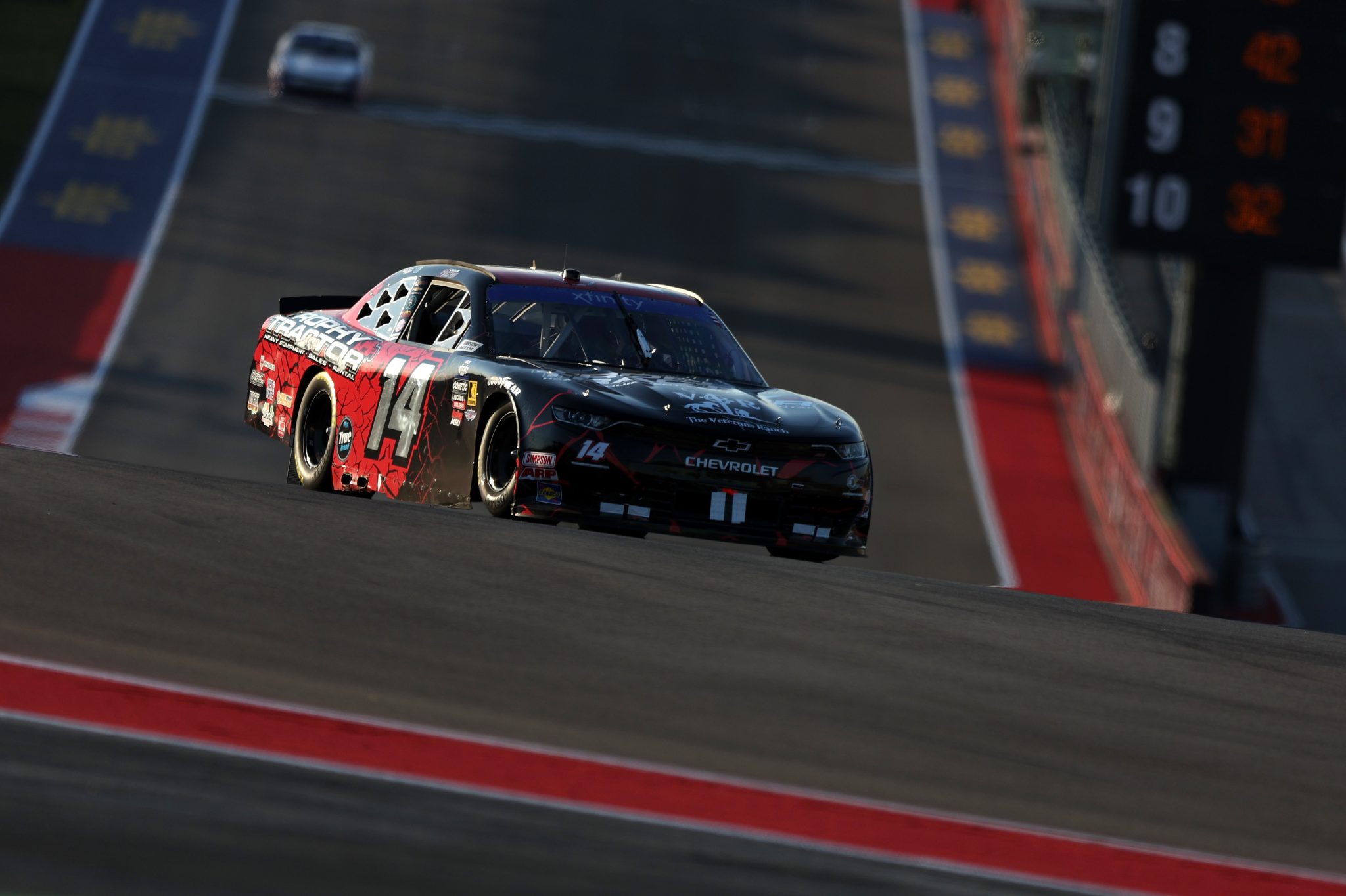 AUSTIN, TEXAS - FEBRUARY 28: Carson Hocevar, driver of the #14 Trophy Tractor Chevrolet, drives during practice for the NASCAR Xfinity Series Focused Health 250 at Circuit of The Americas on February 28, 2025 in Austin, Texas. (Photo by Meg Oliphant/Getty Images) | Getty Images