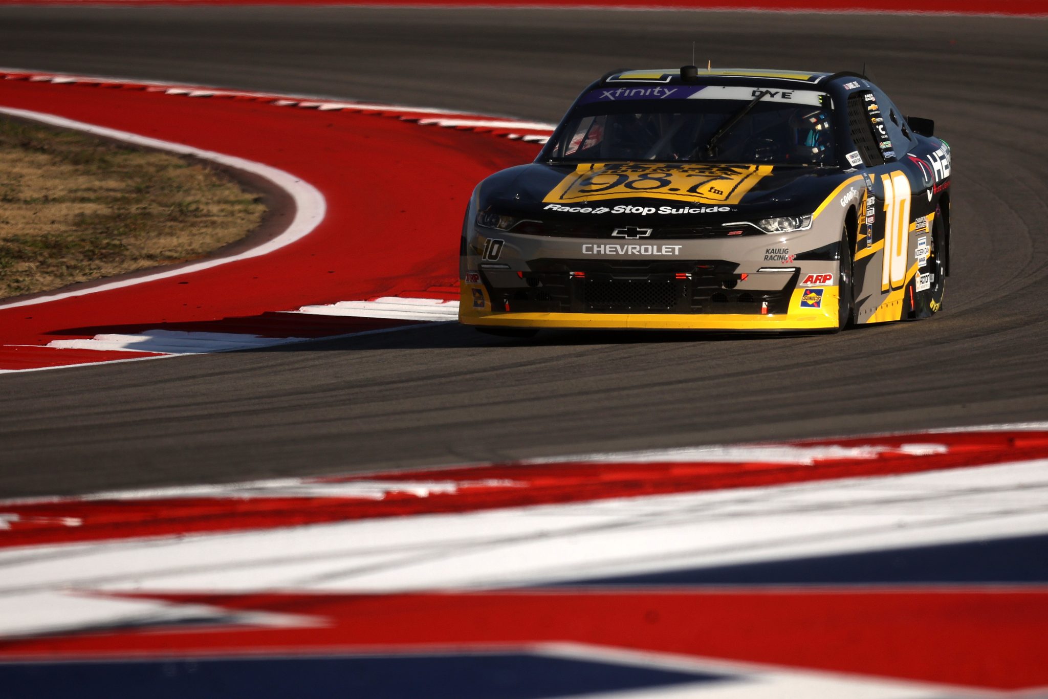 AUSTIN, TEXAS - FEBRUARY 28: Daniel Dye, driver of the #10 Heise LED Lighting Systems Chevrolet, drives during practice for the NASCAR Xfinity Series Focused Health 250 at Circuit of The Americas on February 28, 2025 in Austin, Texas. (Photo by James Gilbert/Getty Images) | Getty Images
