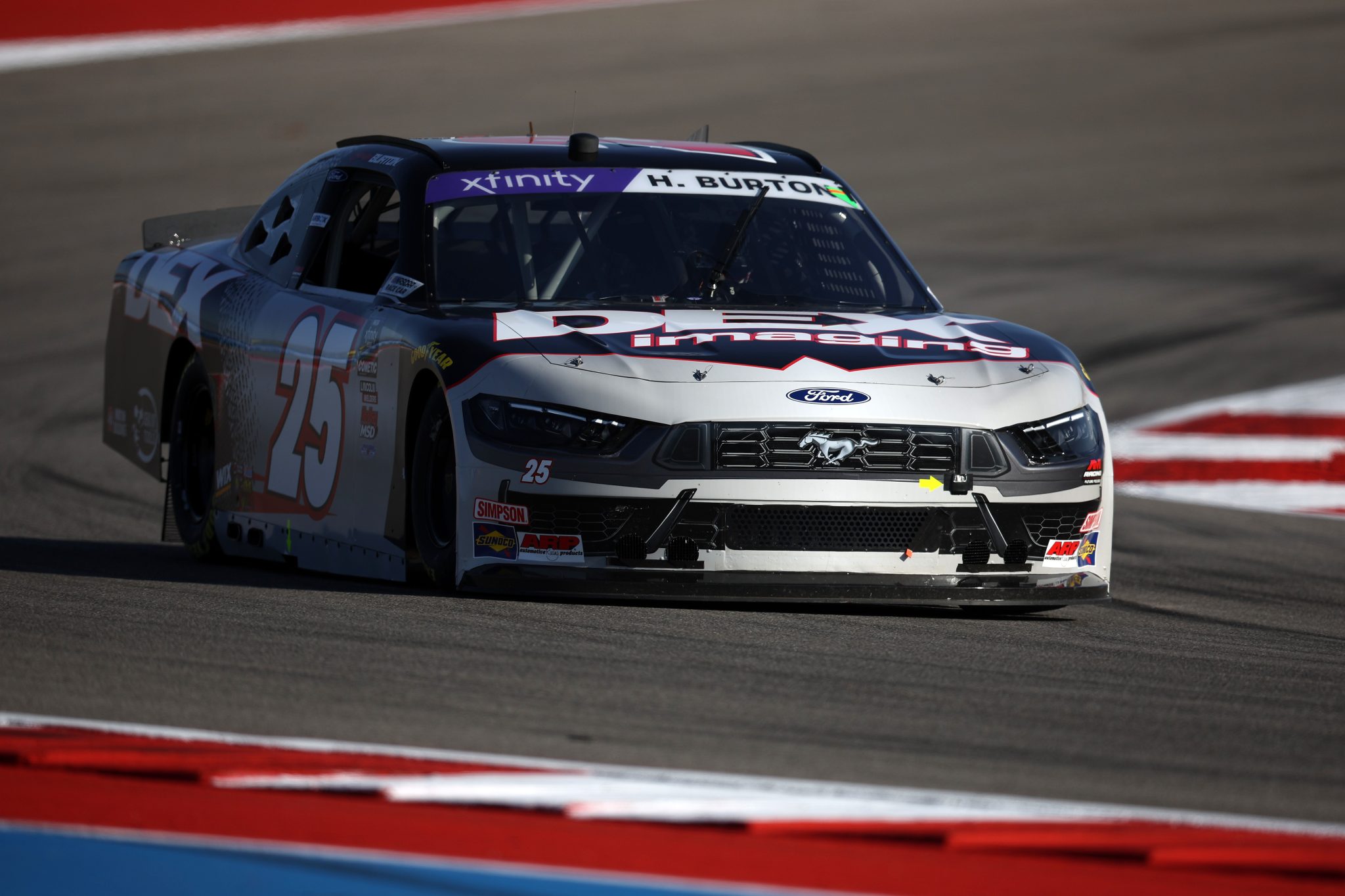 AUSTIN, TEXAS - FEBRUARY 28: Harrison Burton, driver of the #25 DEX Imaging Ford, drives during practice for the NASCAR Xfinity Series Focused Health 250 at Circuit of The Americas on February 28, 2025 in Austin, Texas. (Photo by James Gilbert/Getty Images) | Getty Images