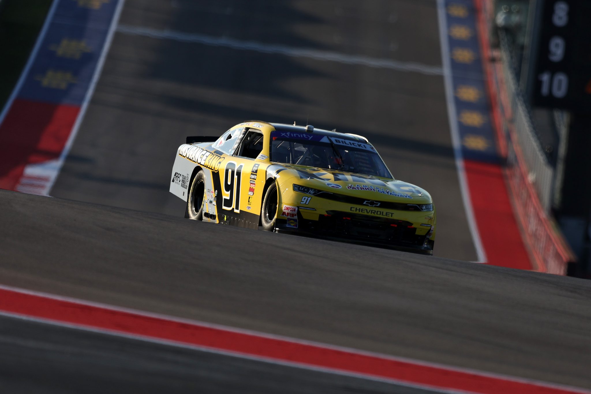 AUSTIN, TEXAS - FEBRUARY 28: Josh Bilicki, driver of the #91 Insurance King Chevrolet, drives during practice for the NASCAR Xfinity Series Focused Health 250 at Circuit of The Americas on February 28, 2025 in Austin, Texas. (Photo by Meg Oliphant/Getty Images) | Getty Images