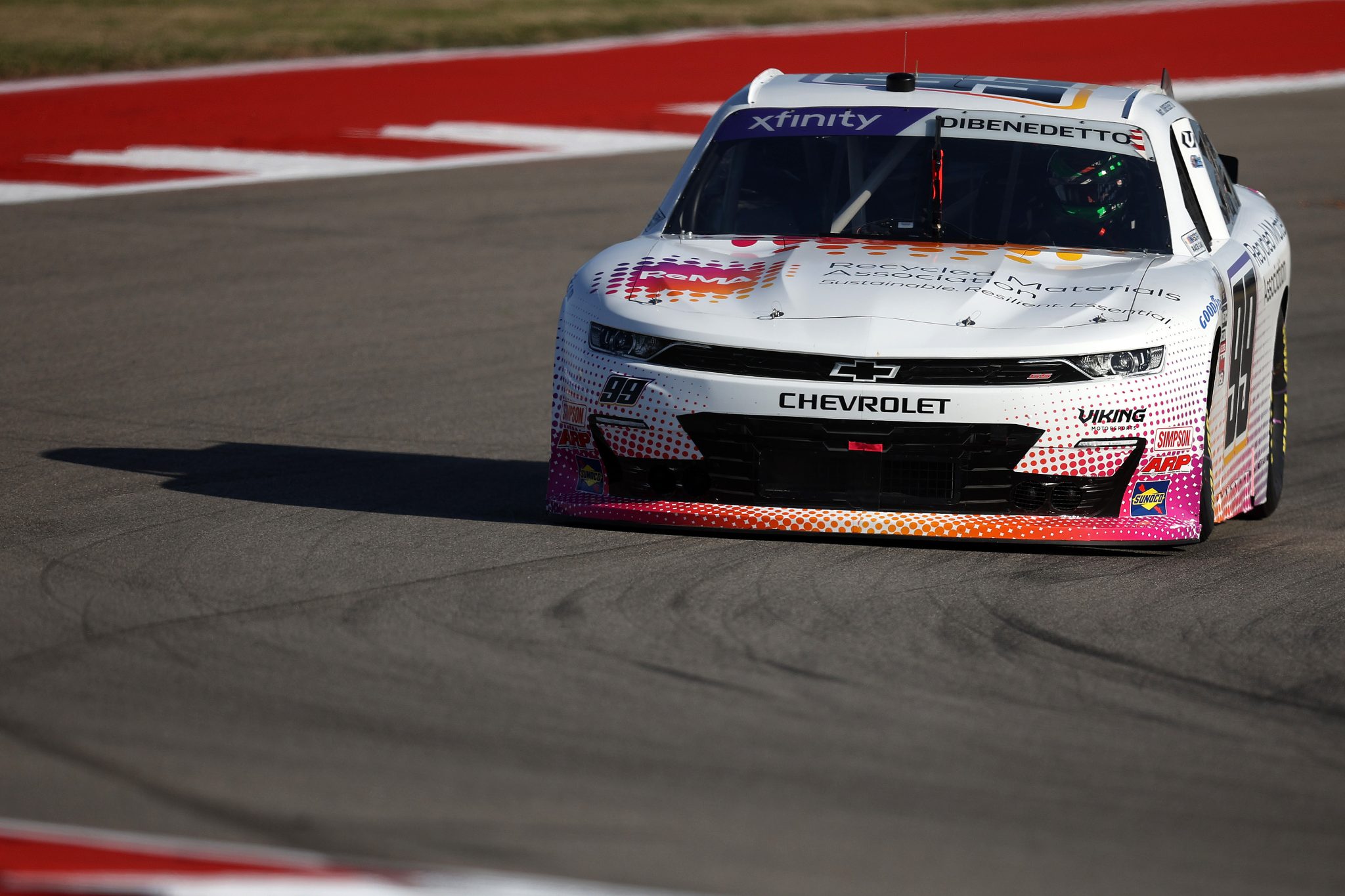 AUSTIN, TEXAS - FEBRUARY 28: Matt DiBenedetto, driver of the #99 ReMA Chevrolet, drives during practice for the NASCAR Xfinity Series Focused Health 250 at Circuit of The Americas on February 28, 2025 in Austin, Texas. (Photo by James Gilbert/Getty Images) | Getty Images