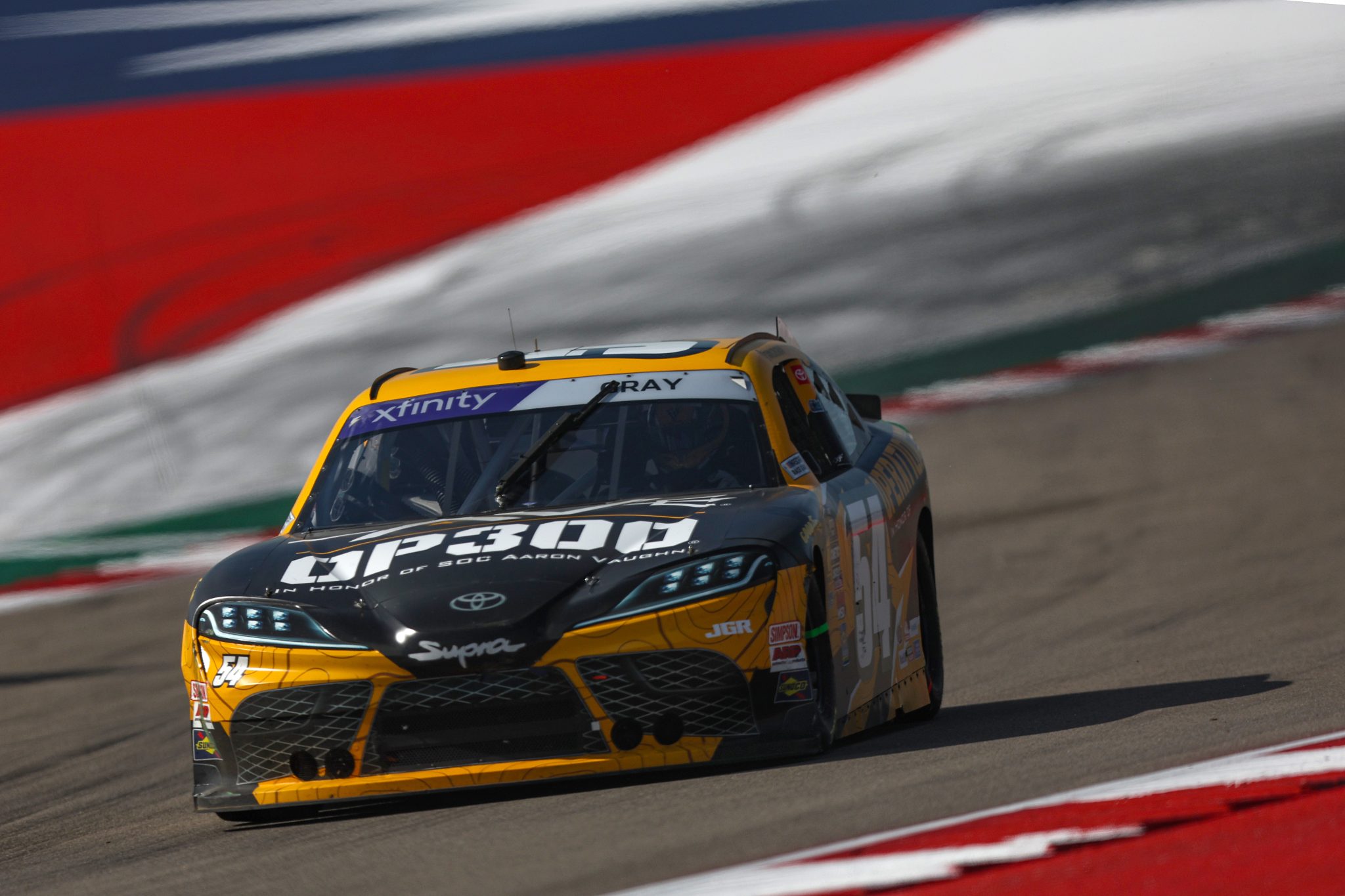 AUSTIN, TEXAS - MARCH 01: Taylor Gray, driver of the #54 Operation 300 Toyota, during the NASCAR Xfinity Series Focused Health 250 at Circuit of The Americas on March 01, 2025 in Austin, Texas. (Photo by Meg Oliphant/Getty Images) | Getty Images