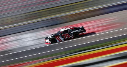 LAS VEGAS, NEVADA - MARCH 14: Leland Honeyman, driver of the #70 LH Waterfront Construction Chevrolet, drives during practice for the NASCAR Xfinity Series The LiUNA! at Las Vegas Motor Speedway on March 14, 2025 in Las Vegas, Nevada. (Photo by Chris Graythen/Getty Images) | Getty Images