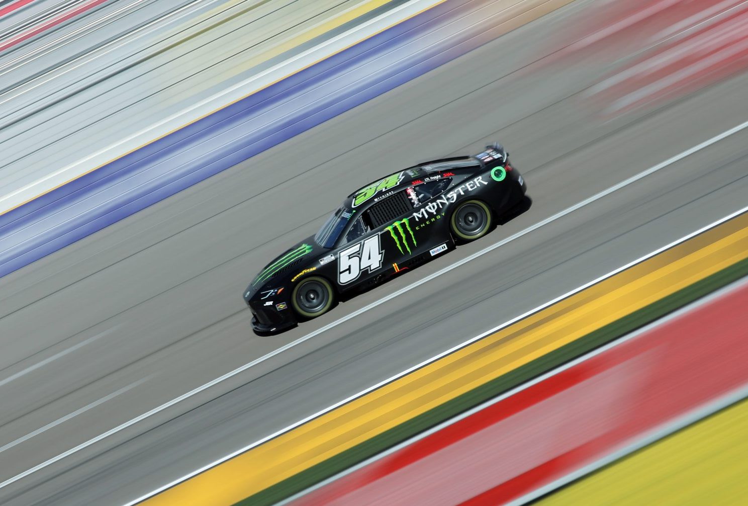 LAS VEGAS, NEVADA - MARCH 15: Ty Gibbs, driver of the #54 Monster Energy Toyota, drives during practice for the NASCAR Cup Series Pennzoil 400 at Las Vegas Motor Speedway on March 15, 2025 in Las Vegas, Nevada. (Photo by Jonathan Bachman/Getty Images) | Getty Images