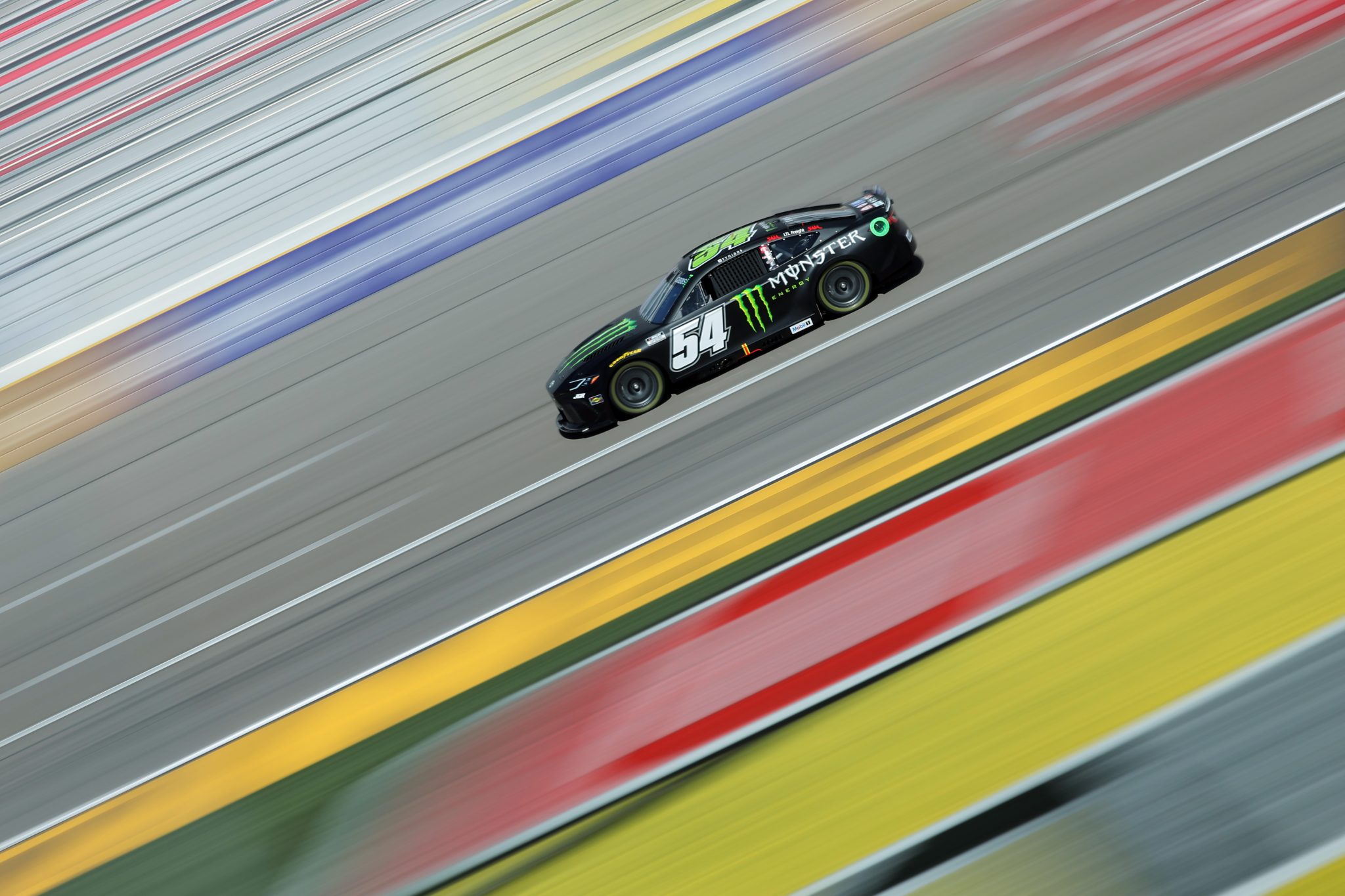 LAS VEGAS, NEVADA - MARCH 15: Ty Gibbs, driver of the #54 Monster Energy Toyota, drives during practice for the NASCAR Cup Series Pennzoil 400 at Las Vegas Motor Speedway on March 15, 2025 in Las Vegas, Nevada. (Photo by Jonathan Bachman/Getty Images) | Getty Images