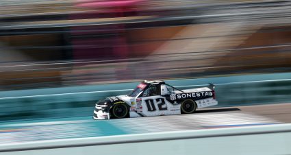 HOMESTEAD, FLORIDA - MARCH 21: Nathan Byrd, driver of the #02 Sonesta International Hotels Chevrolet, drives during practice for the NASCAR Craftsman Truck Series Baptist Health 200 at Homestead-Miami Speedway on March 21, 2025 in Homestead, Florida. (Photo by James Gilbert/Getty Images) | Getty Images