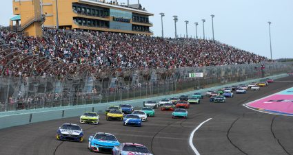 HOMESTEAD, FLORIDA - MARCH 23: Alex Bowman, driver of the #48 Ally Unrivaled League Chevrolet, leads the field during the NASCAR Cup Series Straight Talk Wireless 400 at Homestead-Miami Speedway on March 23, 2025 in Homestead, Florida. (Photo by Chris Graythen/Getty Images) | Getty Images
