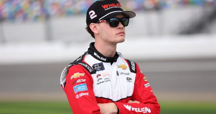 DAYTONA BEACH, FLORIDA - FEBRUARY 15: Jesse Love, driver of the #2 Whelen Chevrolet looks on  during qualifying for the NASCAR Xfinity Series United Rentals 300 at Daytona International Speedway on February 15, 2025 in Daytona Beach, Florida. (Photo by Meg Oliphant/Getty Images) | Getty Images