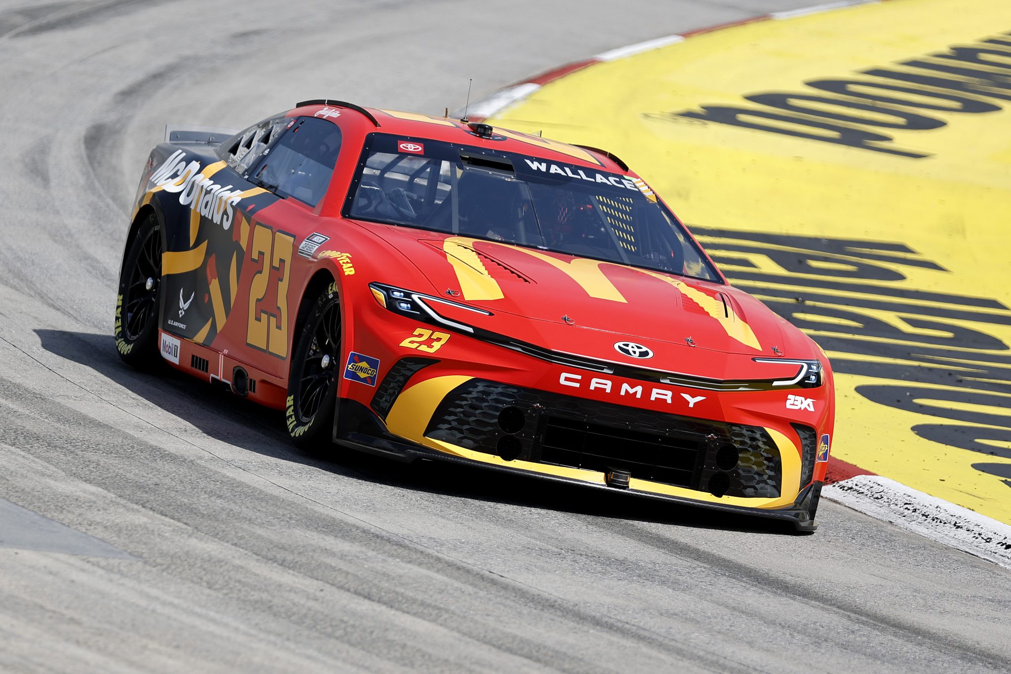 MARTINSVILLE, VIRGINIA - MARCH 29: Bubba Wallace, driver of the #23 McDonald's Toyota, drives during practice for the NASCAR Cup Series Cook Out 400 at Martinsville Speedway on March 29, 2025 in Martinsville, Virginia. (Photo by Logan Riely/Getty Images) | Getty Images