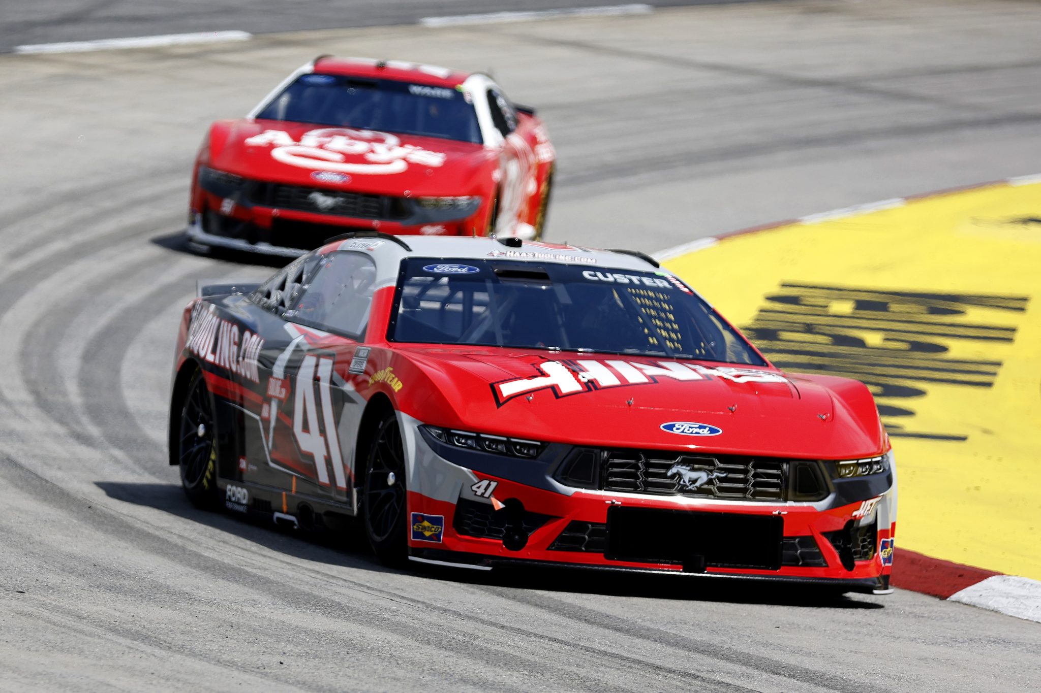 MARTINSVILLE, VIRGINIA - MARCH 29: Cole Custer, driver of the #41 HaasTooling.com Ford, drives during practice for the NASCAR Cup Series Cook Out 400 at Martinsville Speedway on March 29, 2025 in Martinsville, Virginia. (Photo by Logan Riely/Getty Images) | Getty Images