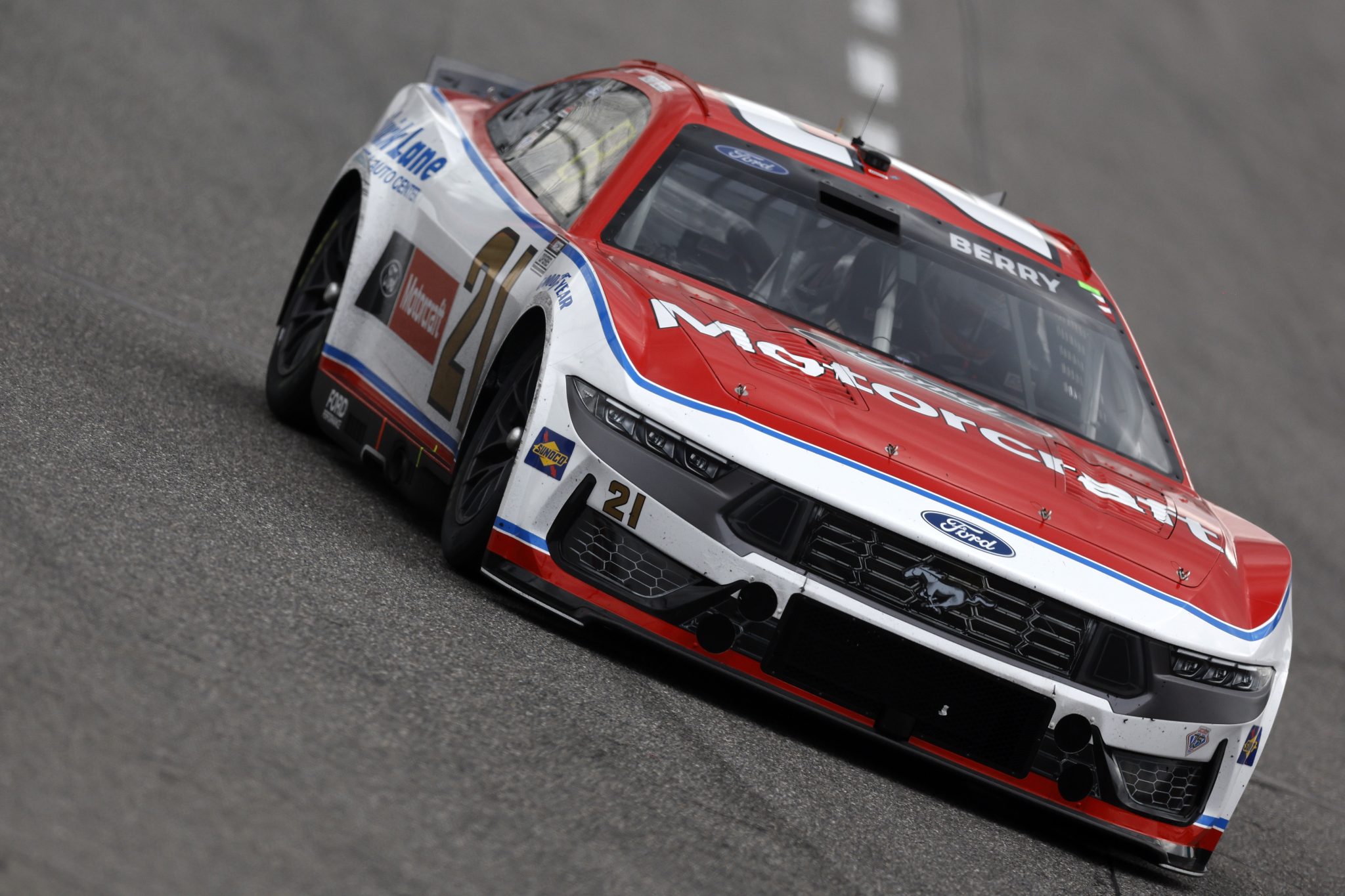 MARTINSVILLE, VIRGINIA - MARCH 30: Josh Berry, driver of the #21 Motorcraft/Quick Lane Ford, drives during the NASCAR Cup Series Cook Out 400 at Martinsville Speedway on March 30, 2025 in Martinsville, Virginia. (Photo by Logan Riely/Getty Images) | Getty Images