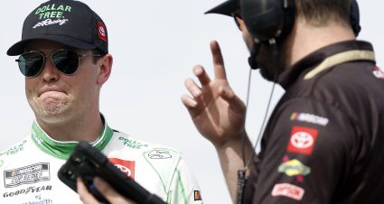 MARTINSVILLE, VIRGINIA - MARCH 29: Erik Jones, driver of the #43 Dollar Tree Toyota, looks on during qualifying for the NASCAR Cup Series Cook Out 400 at Martinsville Speedway on March 29, 2025 in Martinsville, Virginia. (Photo by Logan Riely/Getty Images) | Getty Images