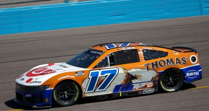 AVONDALE, ARIZONA - MARCH 08: Chris Buescher, driver of the #17 Fry's/Thomas'/Philadelphia Ford, drives during practice for the NASCAR Cup Series Shriners Children's 500 at Phoenix Raceway on March 08, 2025 in Avondale, Arizona. (Photo by Chris Graythen/Getty Images) | Getty Images