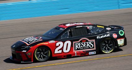 AVONDALE, ARIZONA - MARCH 08: Christopher Bell, driver of the #20 Reser's Fine Foods Toyota, drives during practice for the NASCAR Cup Series Shriners Children's 500 at Phoenix Raceway on March 08, 2025 in Avondale, Arizona. (Photo by Chris Graythen/Getty Images) | Getty Images