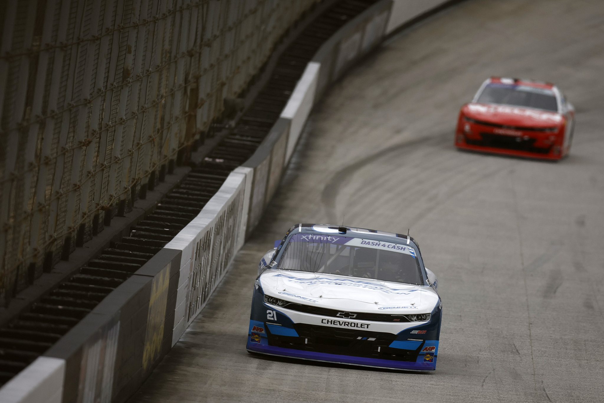 BRISTOL, TENNESSEE - APRIL 12: Austin Hill, driver of the #21 Bennett Transportation Chevrolet, drives during practice for the NASCAR Xfinity Series SciAps 300 at Bristol Motor Speedway on April 12, 2025 in Bristol, Tennessee. (Photo by Sean Gardner/Getty Images) | Getty Images