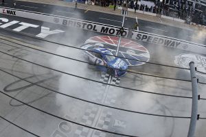 BRISTOL, TENNESSEE - APRIL 12: Kyle Larson, driver of the #17 HendrickCars.com Chevrolet, celebrates with a burnout after winning the NASCAR Xfinity Series SciAps 300 at Bristol Motor Speedway on April 12, 2025 in Bristol, Tennessee. (Photo by Sean Gardner/Getty Images) | Getty Images