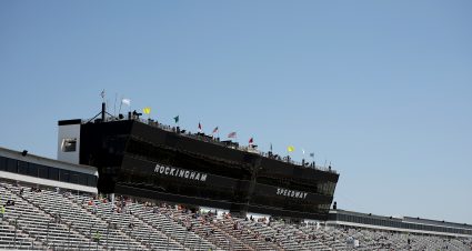 ROCKINGHAM, NORTH CAROLINA - APRIL 18: A general view of the grandstands during qualifying for the NASCAR Craftsman Truck Series Black's Tire 200  at Rockingham Speedway on April 18, 2025 in Rockingham, North Carolina. (Photo by James Gilbert/Getty Images) | Getty Images