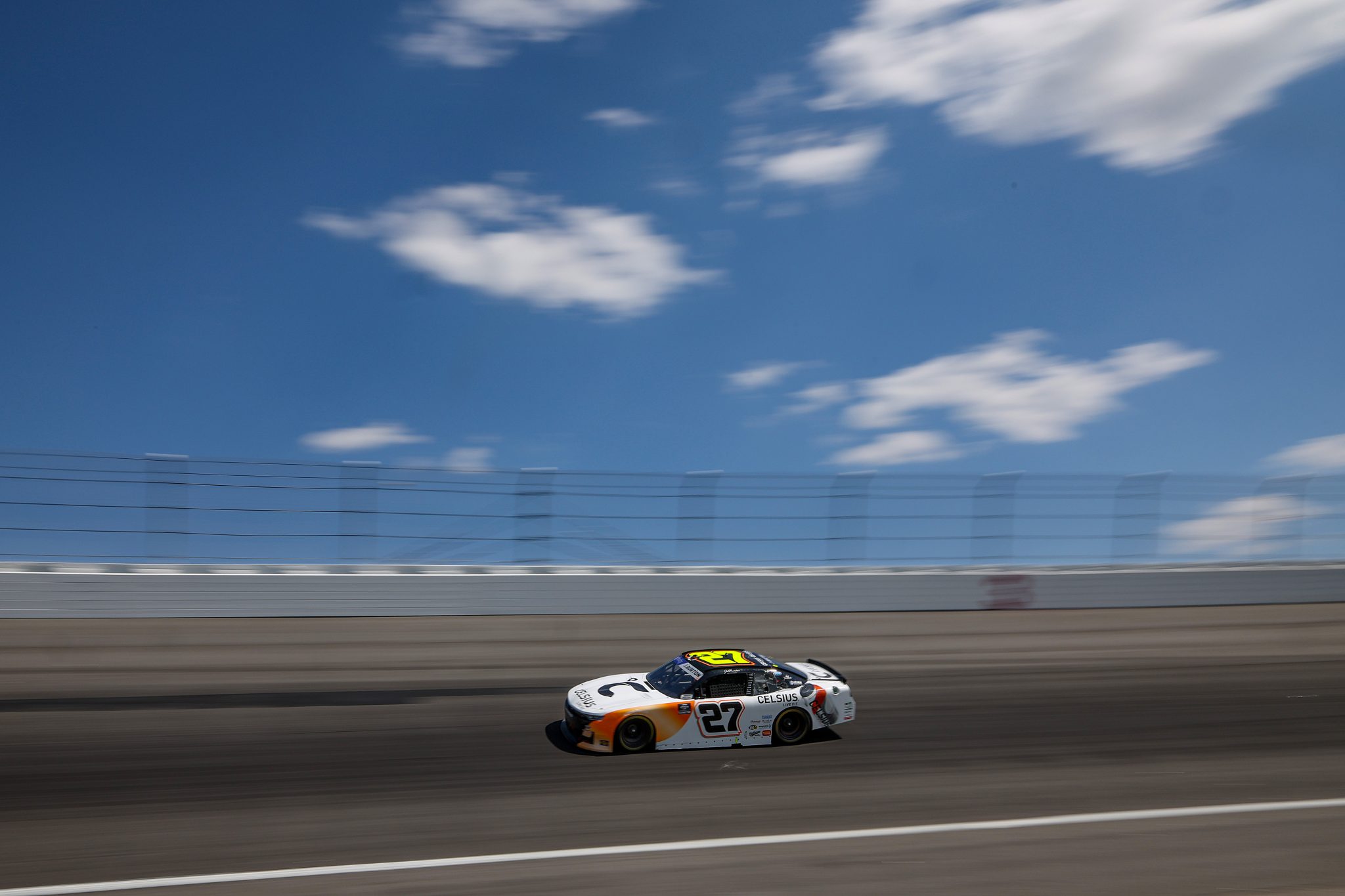 ROCKINGHAM, NORTH CAROLINA - APRIL 18: Jeb Burton, driver of the #27 CELSIUS Chevrolet, drives during practice for the NASCAR Xfinity Series North Carolina Education Lottery 250 presented by Black’s Tire at Rockingham Speedway on April 18, 2025 in Rockingham, North Carolina. (Photo by James Gilbert/Getty Images) | Getty Images
