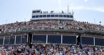 TALLADEGA, ALABAMA - APRIL 27: A general view of the grandstands during the NASCAR Cup Series Jack Link's 500 at Talladega Superspeedway on April 27, 2025 in Talladega, Alabama. (Photo by Logan Riely/Getty Images) | Getty Images