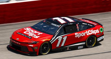 DARLINGTON, SOUTH CAROLINA - APRIL 05: Denny Hamlin, driver of the #11 Sport Clips Haircuts Toyota, drives during practice for the NASCAR Cup Series Goodyear 400 at Darlington Raceway on April 05, 2025 in Darlington, South Carolina. (Photo by Jared C. Tilton/Getty Images) | Getty Images