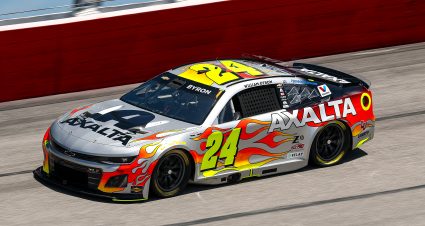 DARLINGTON, SOUTH CAROLINA - APRIL 05: William Byron, driver of the #24 Axalta Chevrolet, drives during practice for the NASCAR Cup Series Goodyear 400 at Darlington Raceway on April 05, 2025 in Darlington, South Carolina. (Photo by Jared C. Tilton/Getty Images) | Getty Images