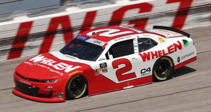DARLINGTON, SOUTH CAROLINA - APRIL 05: Jesse Love, driver of the #2 Whelen Chevrolet, drives during qualifying for the NASCAR Xfinity Series port Clips Haircuts VFW Help A Hero 200 at Darlington Raceway on April 05, 2025 in Darlington, South Carolina. (Photo by Jared C. Tilton/Getty Images) | Getty Images