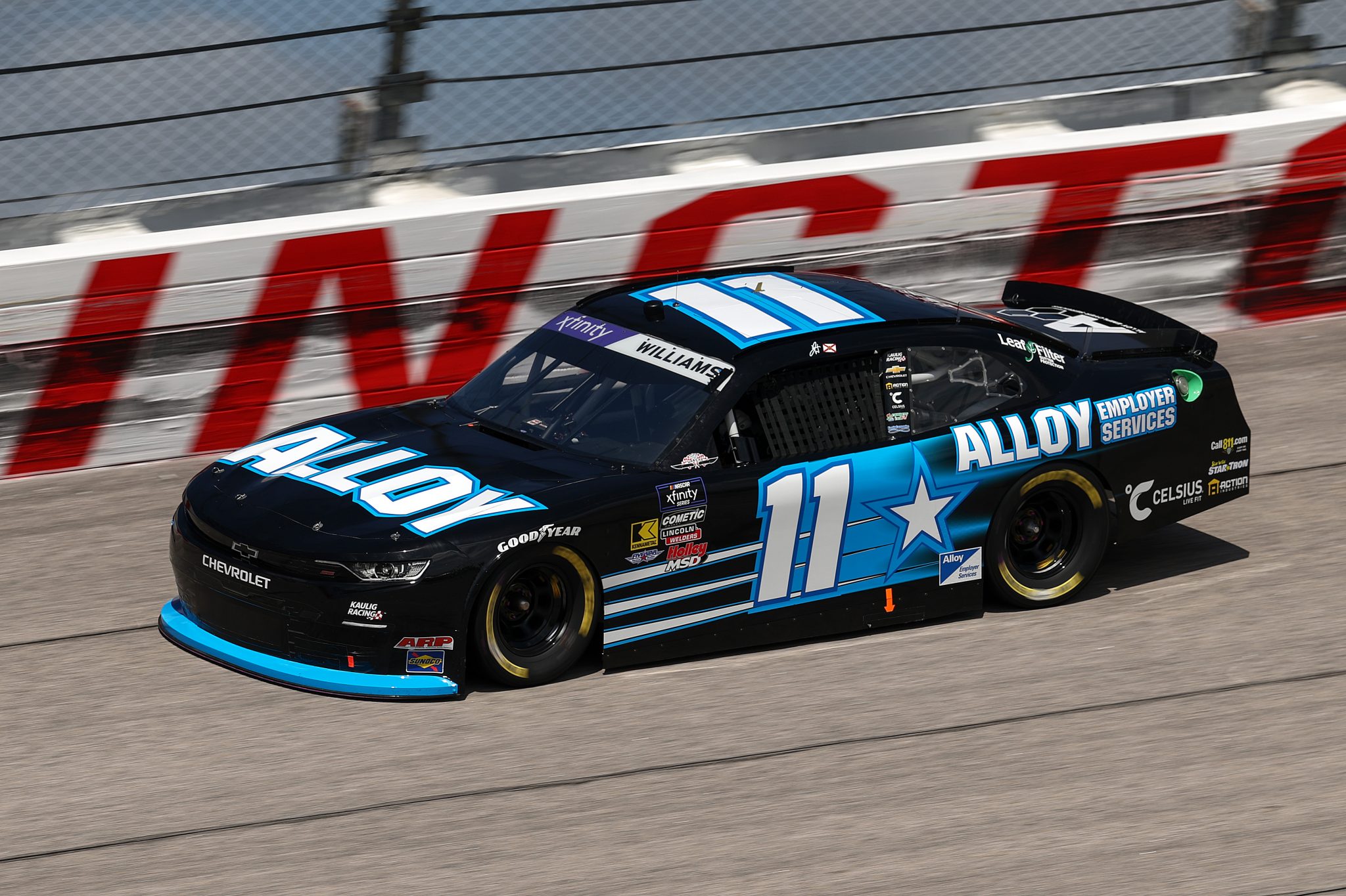 DARLINGTON, SOUTH CAROLINA - APRIL 05: Josh Williams, driver of the #11 Alloy Employer Services Chevrolet, drives during qualifying for the NASCAR Xfinity Series port Clips Haircuts VFW Help A Hero 200 at Darlington Raceway on April 05, 2025 in Darlington, South Carolina. (Photo by Jared C. Tilton/Getty Images) | Getty Images