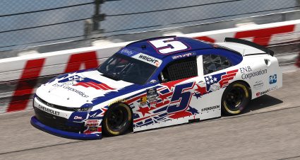 DARLINGTON, SOUTH CAROLINA - APRIL 05: Kris Wright, driver of the #5 First National Bank Corp. Chevrolet, drives during qualifying for the NASCAR Xfinity Series port Clips Haircuts VFW Help A Hero 200 at Darlington Raceway on April 05, 2025 in Darlington, South Carolina. (Photo by Jared C. Tilton/Getty Images) | Getty Images
