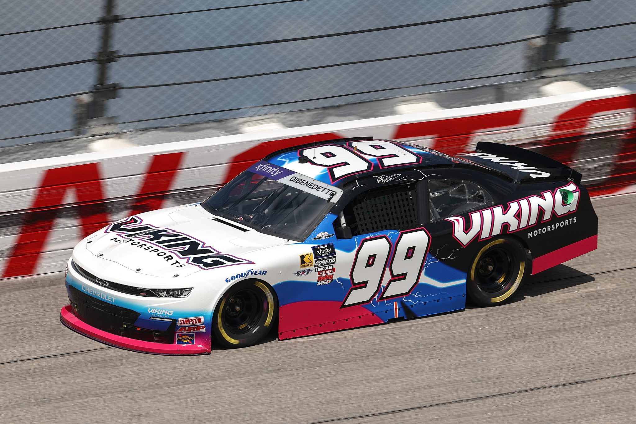 DARLINGTON, SOUTH CAROLINA - APRIL 05: Matt DiBenedetto, driver of the #99 Viking Motorsports Chevrolet, drives during qualifying for the NASCAR Xfinity Series port Clips Haircuts VFW Help A Hero 200 at Darlington Raceway on April 05, 2025 in Darlington, South Carolina. (Photo by Jared C. Tilton/Getty Images) | Getty Images