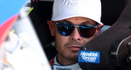 KANSAS CITY, KANSAS - MAY 10: Kyle Larson, driver of the #5 HendrickCars.com Chevrolet, looks on in his car during qualifying for the NASCAR Cup Series AdventHealth 400 at Kansas Speedway on May 10, 2025 in Kansas City, Kansas. (Photo by Jamie Squire/Getty Images) | Getty Images