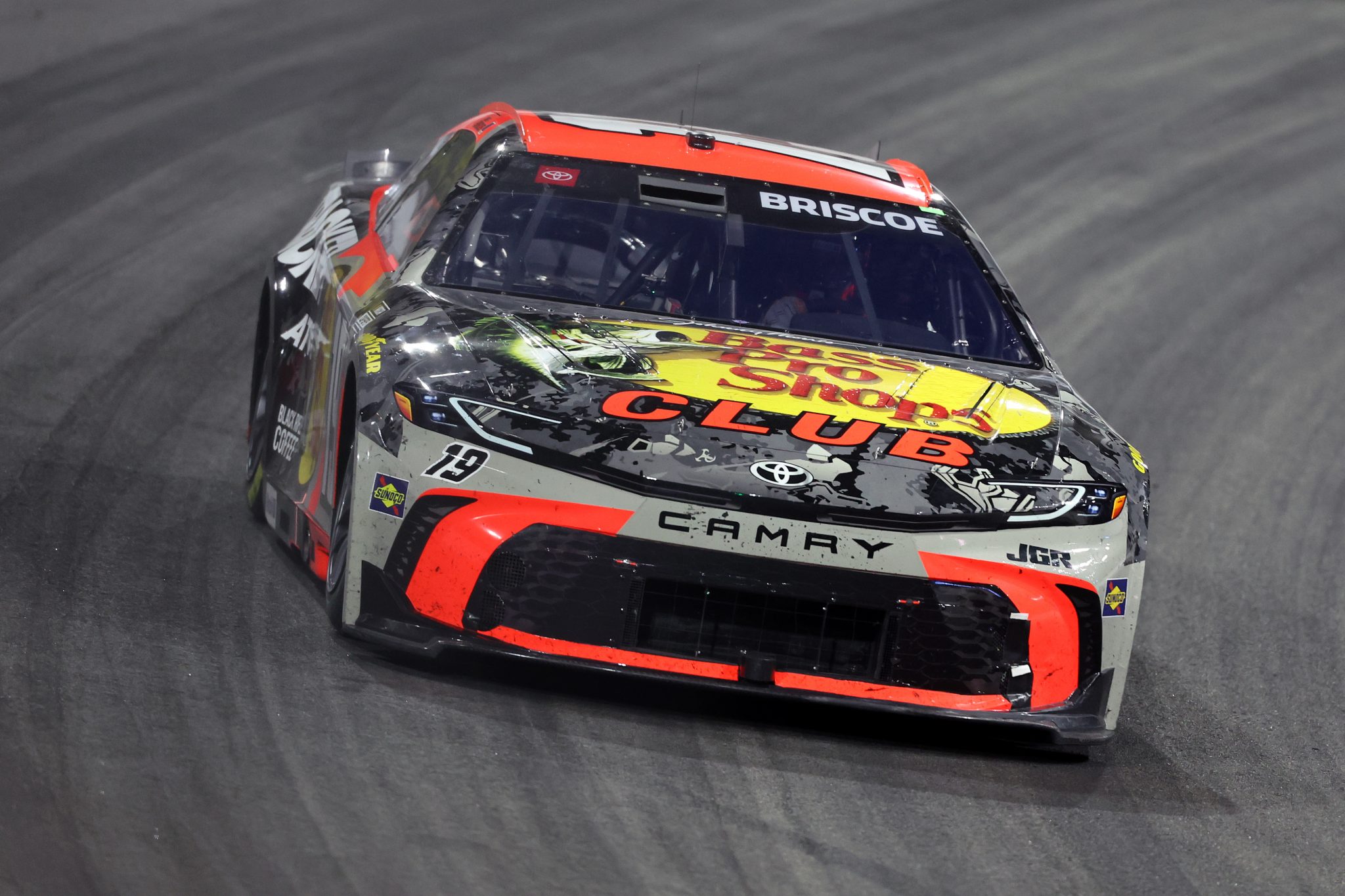 NORTH WILKESBORO, NORTH CAROLINA - MAY 18: Chase Briscoe, driver of the #19 Bass Pro Shops Toyota, drives during the NASCAR Cup Series All-Star Race at North Wilkesboro Speedway on May 18, 2025 in North Wilkesboro, North Carolina. (Photo by David Jensen/Getty Images) | Getty Images