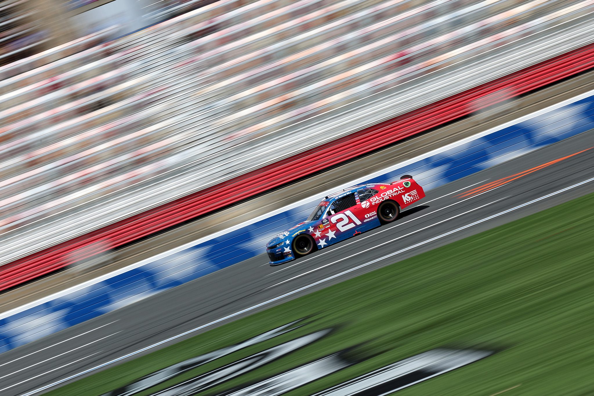 CONCORD, NORTH CAROLINA - MAY 24: Austin Hill, driver of the #21 Global Industrial Chevrolet, drives during practice for the NASCAR Xfinity Series BetMGM 300 at Charlotte Motor Speedway on May 24, 2025 in Concord, North Carolina. (Photo by David Jensen/Getty Images) | Getty Images