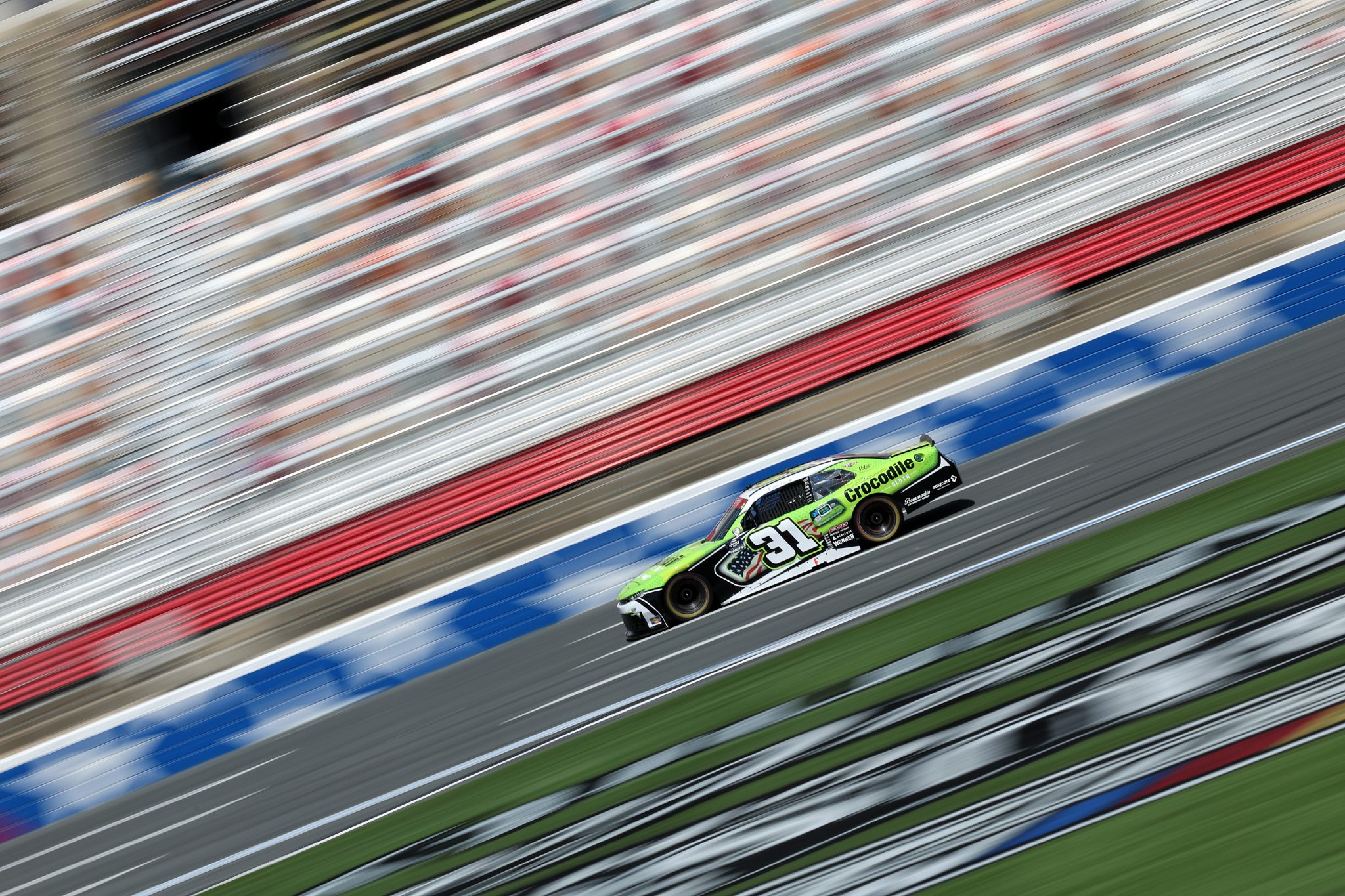 CONCORD, NORTH CAROLINA - MAY 24: Blaine Perkins, driver of the #31 Crocodile Cloth Chevrolet, drives during practice for the NASCAR Xfinity Series BetMGM 300 at Charlotte Motor Speedway on May 24, 2025 in Concord, North Carolina. (Photo by David Jensen/Getty Images) | Getty Images