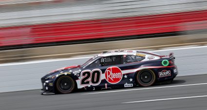 CONCORD, NORTH CAROLINA - MAY 24: Christopher Bell, driver of the #20 Rheem Toyota, drives during practice for the NASCAR Cup Series Coca-Cola 600 at Charlotte Motor Speedway on May 24, 2025 in Concord, North Carolina. (Photo by David Jensen/Getty Images) | Getty Images