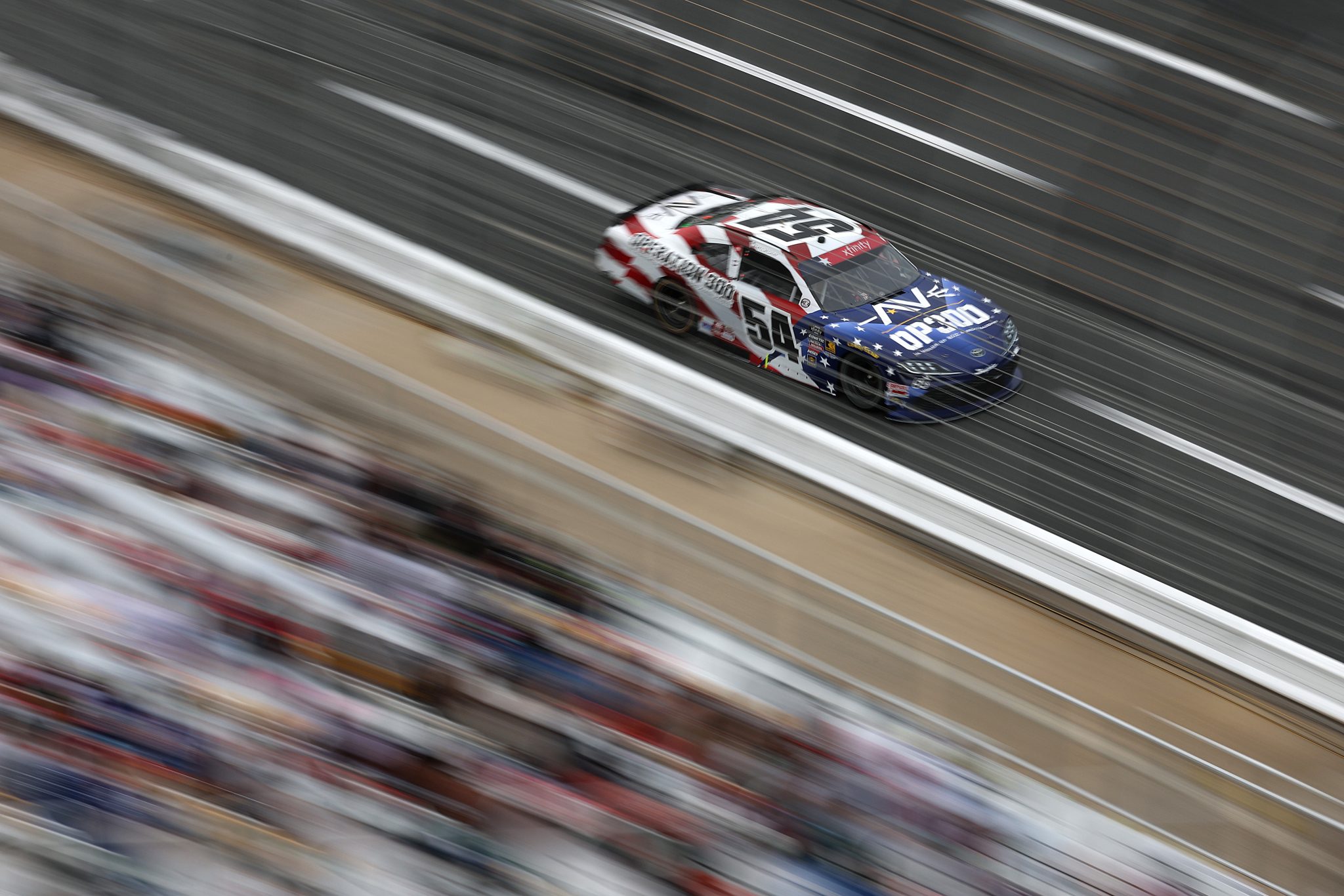 CONCORD, NORTH CAROLINA - MAY 24: Taylor Gray, driver of the #54 Operation 300 Toyota, drives during the NASCAR Xfinity Series BetMGM 300 at Charlotte Motor Speedway on May 24, 2025 in Concord, North Carolina. (Photo by David Jensen/Getty Images) | Getty Images