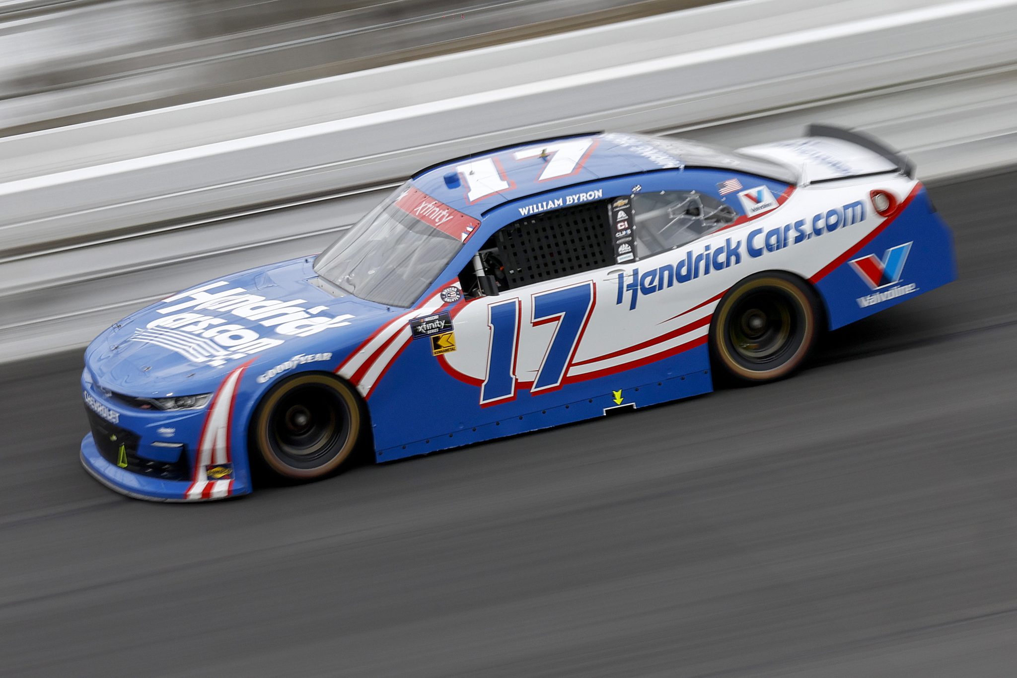 CONCORD, NORTH CAROLINA - MAY 24: William Byron, driver of the #17 HendrickCars.com Chevrolet, drives during the NASCAR Xfinity Series BetMGM 300 at Charlotte Motor Speedway on May 24, 2025 in Concord, North Carolina. (Photo by Logan Riely/Getty Images) | Getty Images