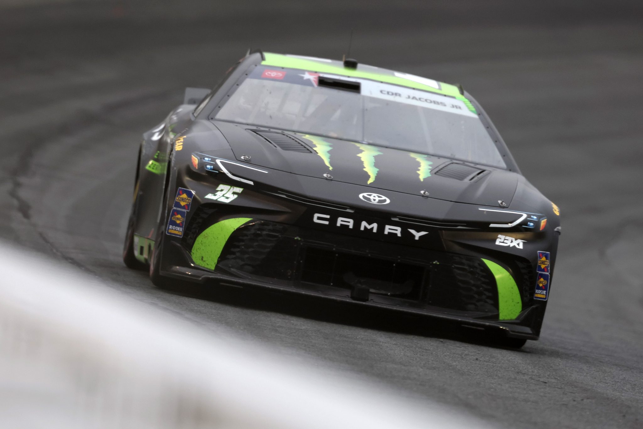 CONCORD, NORTH CAROLINA - MAY 25: Riley Herbst, driver of the #35 Monster Energy Zero Sugar Toyota, drives during the NASCAR Cup Series Coca-Cola 600 at Charlotte Motor Speedway on May 25, 2025 in Concord, North Carolina. (Photo by David Jensen/Getty Images) | Getty Images