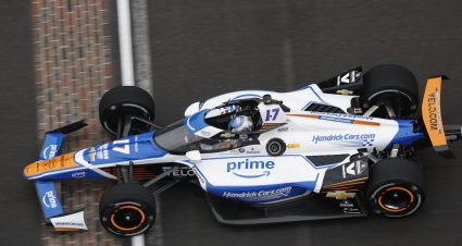 INDIANAPOLIS, INDIANA - MAY 25: Kyle Larson #17 of Arrow McLaren Chevrolet during the NTT IndyCar Series 109th Running of the Indianapolis 500 at Indianapolis Motor Speedway on May 25, 2025 in Indianapolis, Indiana.  (Photo by Michael L. Levitt/Lumen via Getty Images)