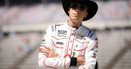 FORT WORTH, TEXAS - MAY 03: Carson Hocevar, driver of the #77 Chili's Ride the 'Dente Chevrolet, looks on during qualifying for the NASCAR Cup Series Würth 400 at Texas Motor Speedway on May 03, 2025 in Fort Worth, Texas. (Photo by James Gilbert/Getty Images) | Getty Images