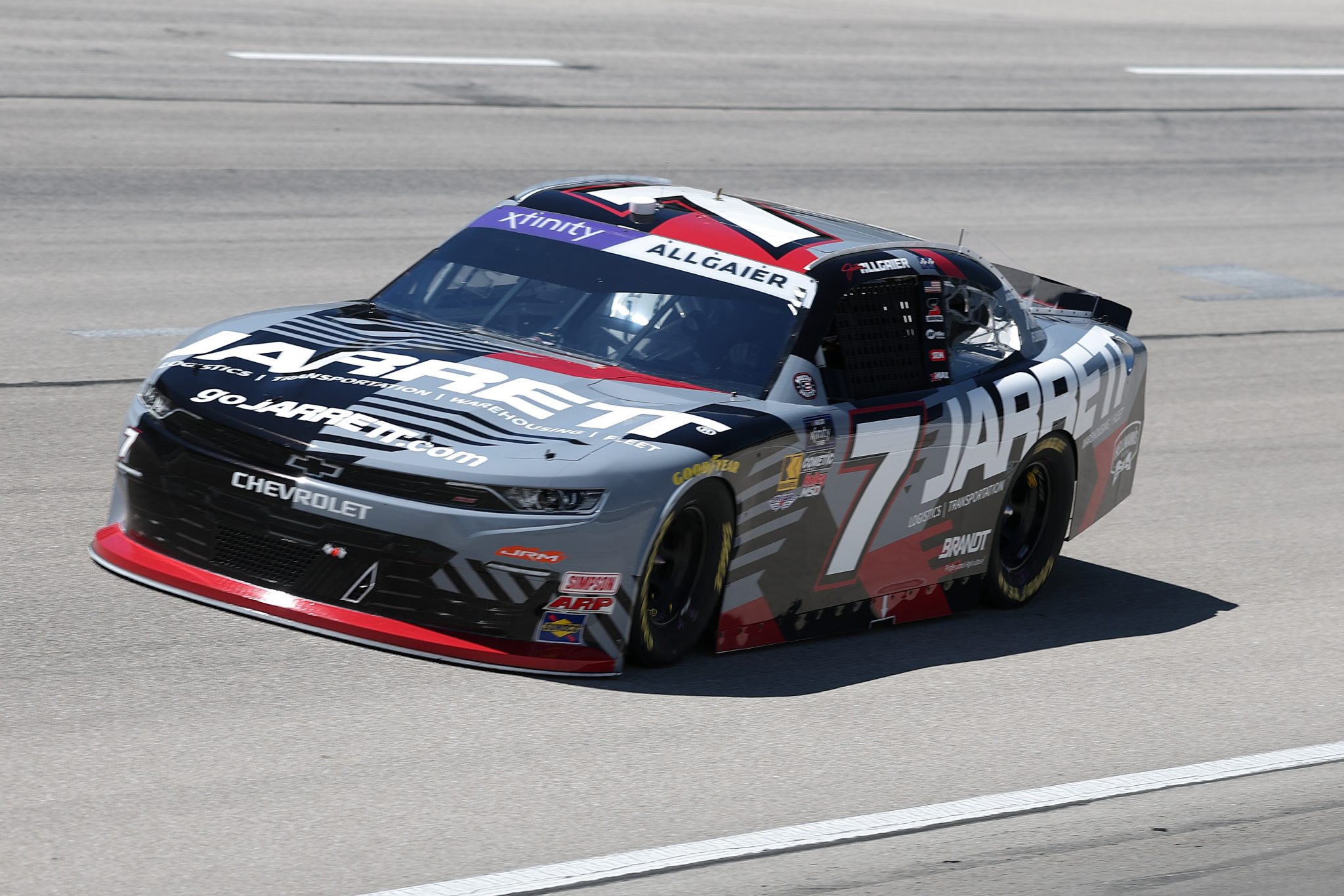 FORT WORTH, TEXAS - MAY 03: Justin Allgaier, driver of the #7 Jarrett Logistics Chevrolet, during the NASCAR Xfinity Series Andy's Frozen Custard 300 at Texas Motor Speedway on May 03, 2025 in Fort Worth, Texas. (Photo by Kenneth Richmond/Getty Images) | Getty Images