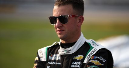 LEBANON, TENNESSEE - MAY 31: AJ Allmendinger, driver of the #16 LeafFilter Gutter Protection Chevrolet, looks on during qualifying for the NASCAR Cup Series Cracker Barrel 400 at Nashville Superspeedway on May 31, 2025 in Lebanon, Tennessee. (Photo by James Gilbert/Getty Images) | Getty Images
