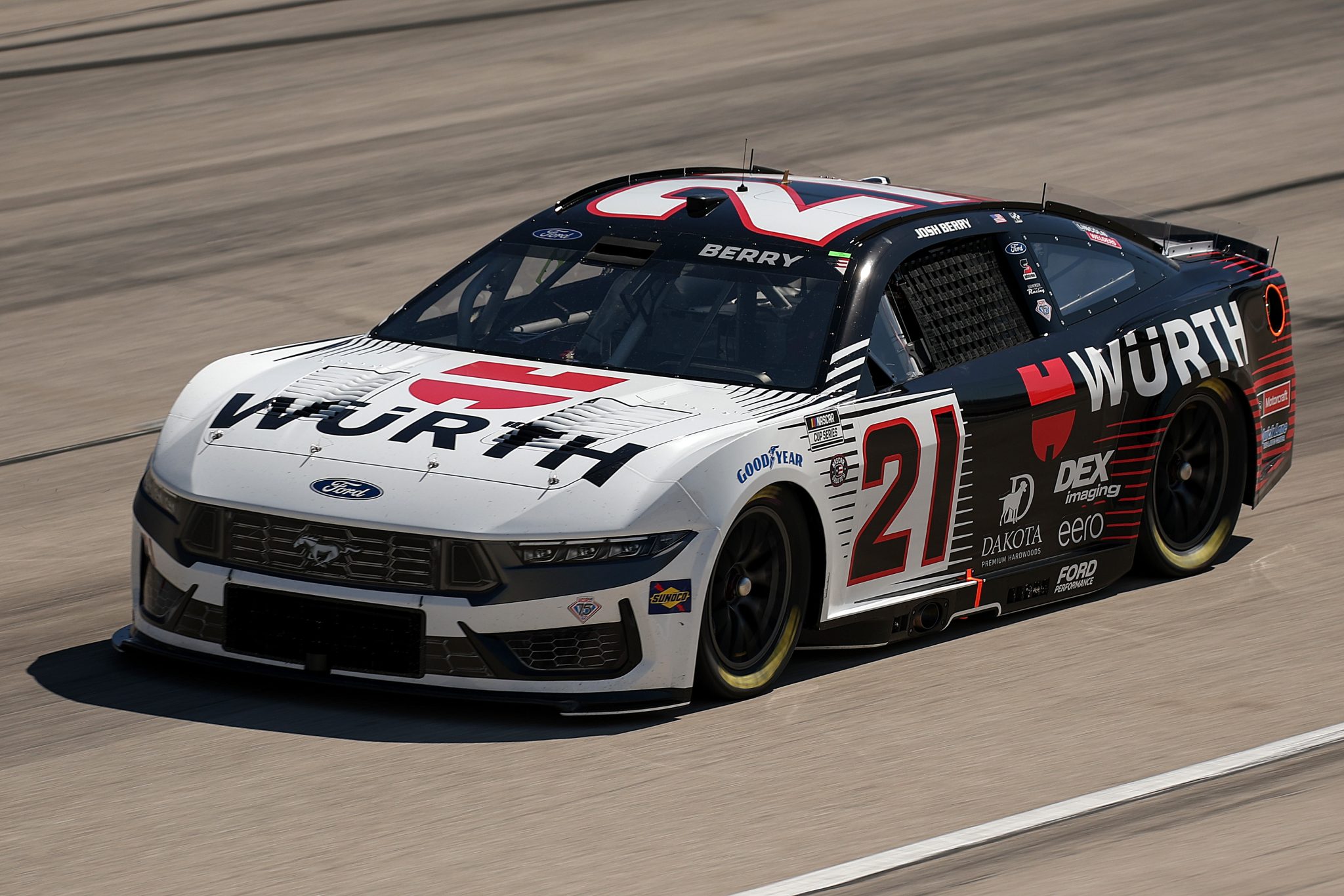 FORT WORTH, TEXAS - MAY 03: Josh Berry, driver of the #21 WURTH Ford, drives during practice for the NASCAR Cup Series Würth 400 at Texas Motor Speedway on May 03, 2025 in Fort Worth, Texas. (Photo by Chris Graythen/Getty Images) | Getty Images