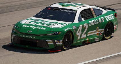 FORT WORTH, TEXAS - MAY 03: John H. Nemechek, driver of the #42 Dollar Tree Toyota, drives during practice for the NASCAR Cup Series Würth 400 at Texas Motor Speedway on May 03, 2025 in Fort Worth, Texas. (Photo by Chris Graythen/Getty Images) | Getty Images